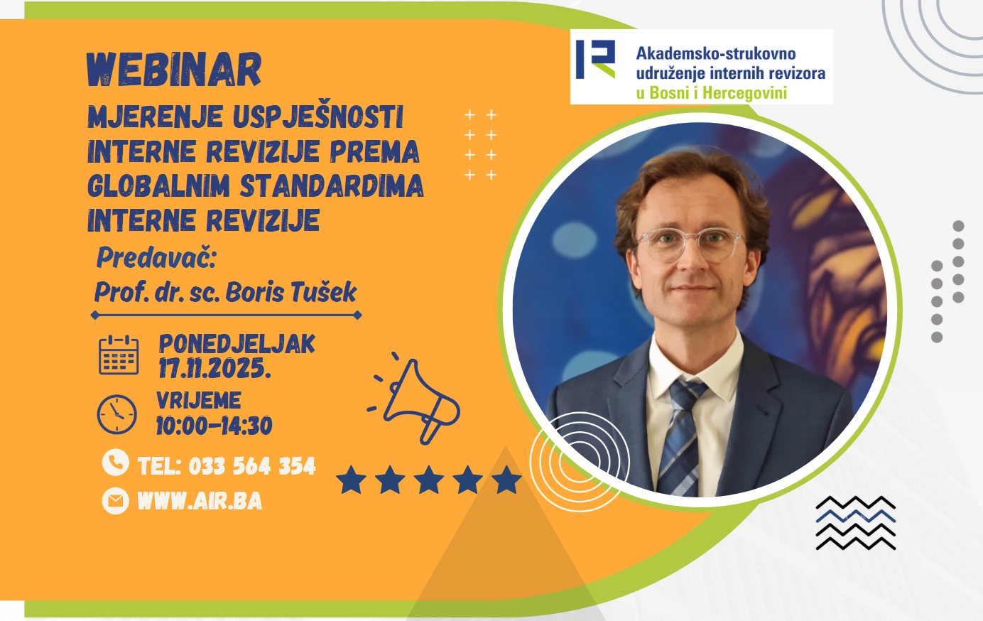 Webinar “Mjerenje uspješnosti interne revizije”